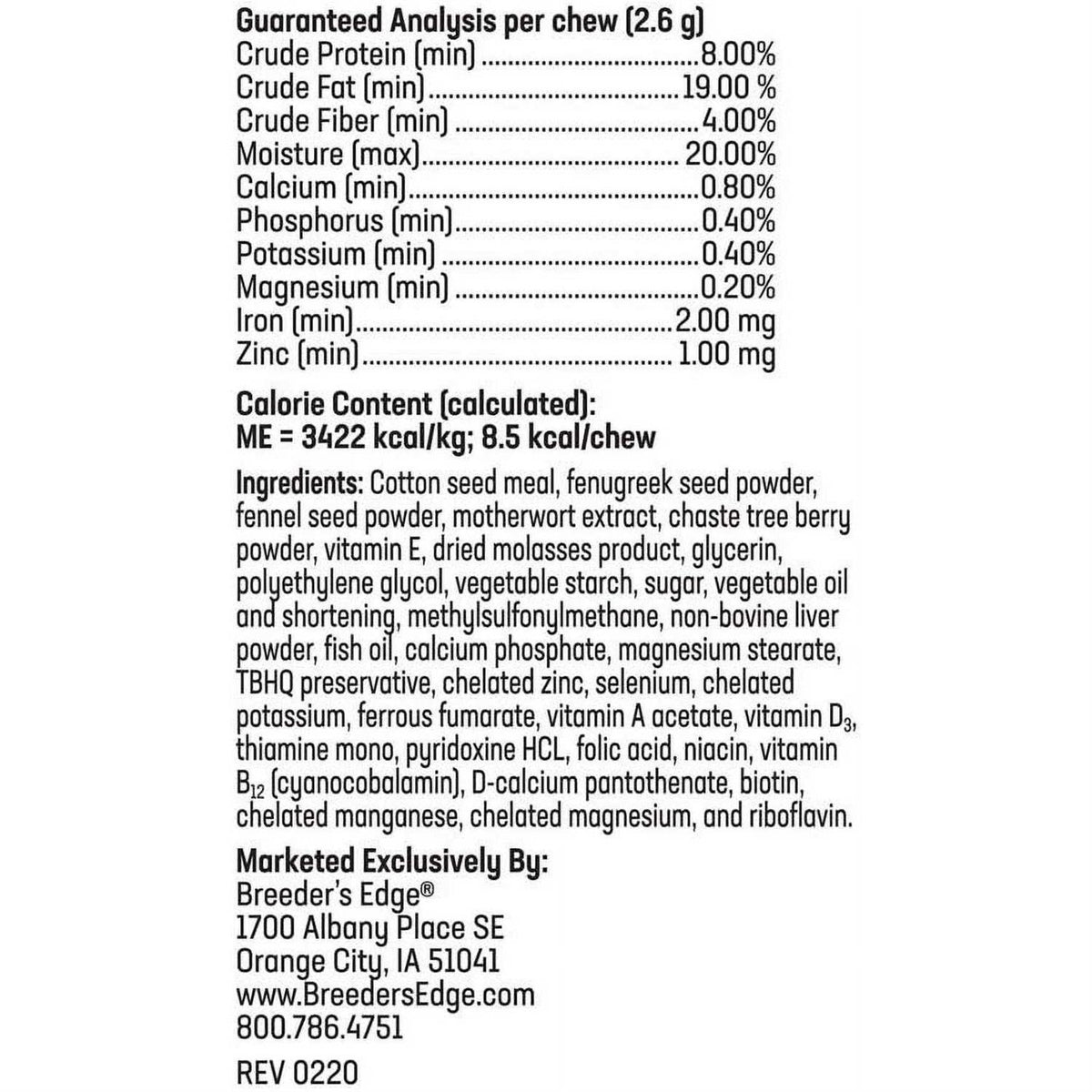Nursing & Recovery Supplement Z4253