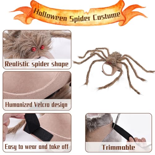 Dog Halloween Spider Costume with Adjustable Fasteners V990