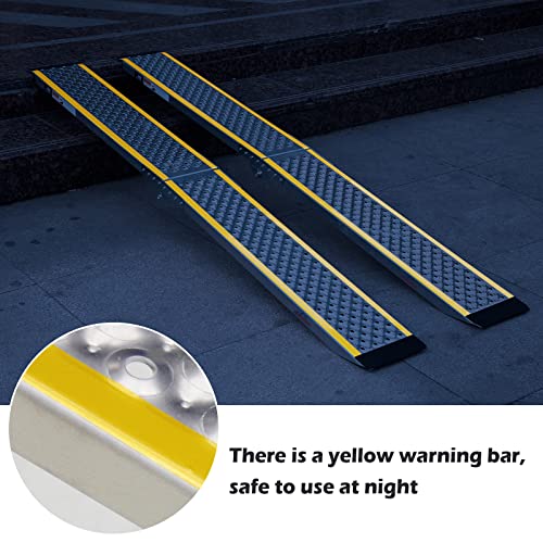 78.7" L × 8.5" W 600 lbs Capacity Foldable Aluminum Loading Ramp J9717