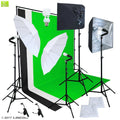 Photography 9x10 Feet Backdrop Stand Kit with 3 Color Muslin & Clamps C9340
