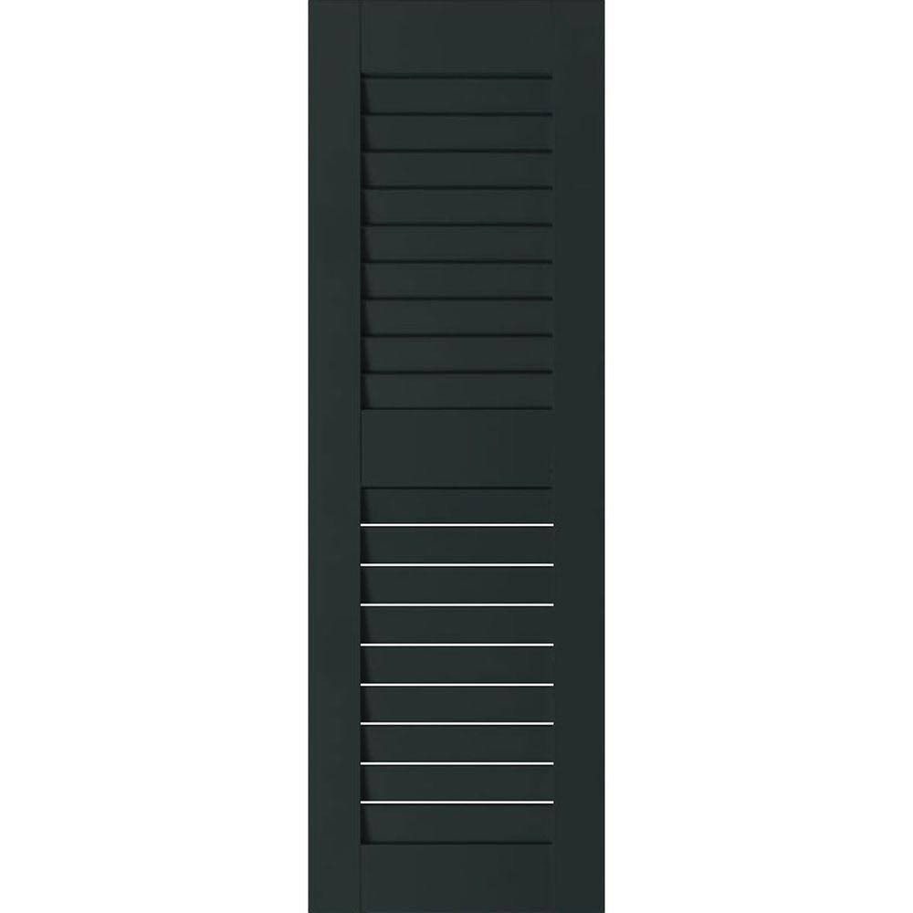 Dark Green Louvered Shutters Pair U771