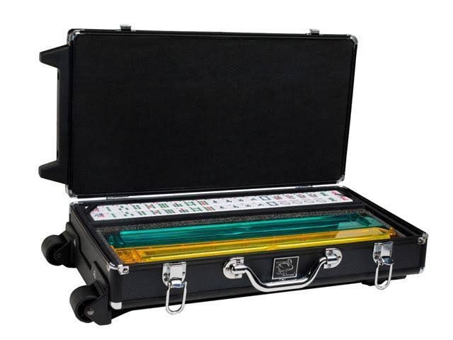 American Mahjong Set with Wheeled Aluminum Case W8804