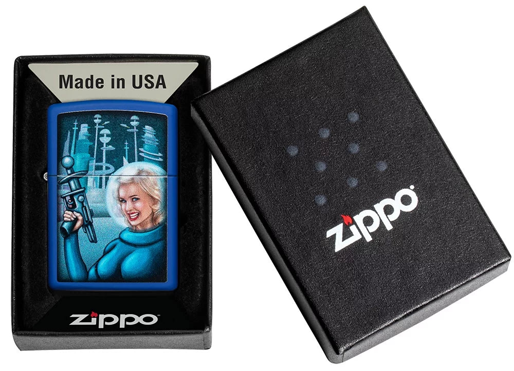 Royal Blue Matte Pocket Lighter C8215