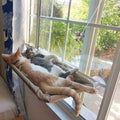 Beige Canvas Cat Window Hammock Bed J873263