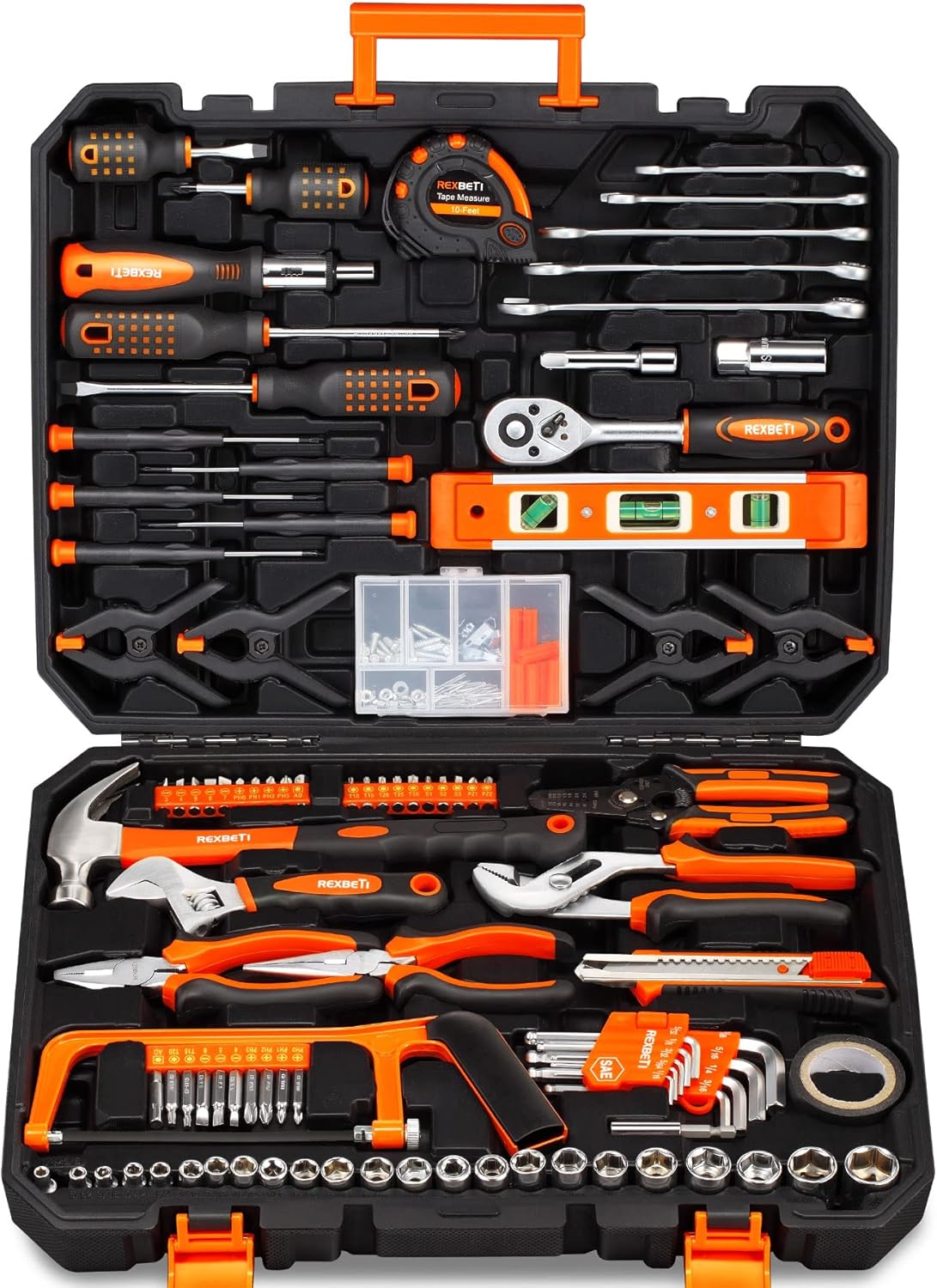 217-Piece Household Tool Kit with Solid Carrying Tool Box D689928
