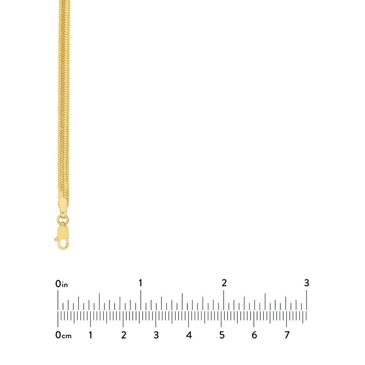 Solid 14K Yellow Gold Snake Chain Necklace 18" Y841813