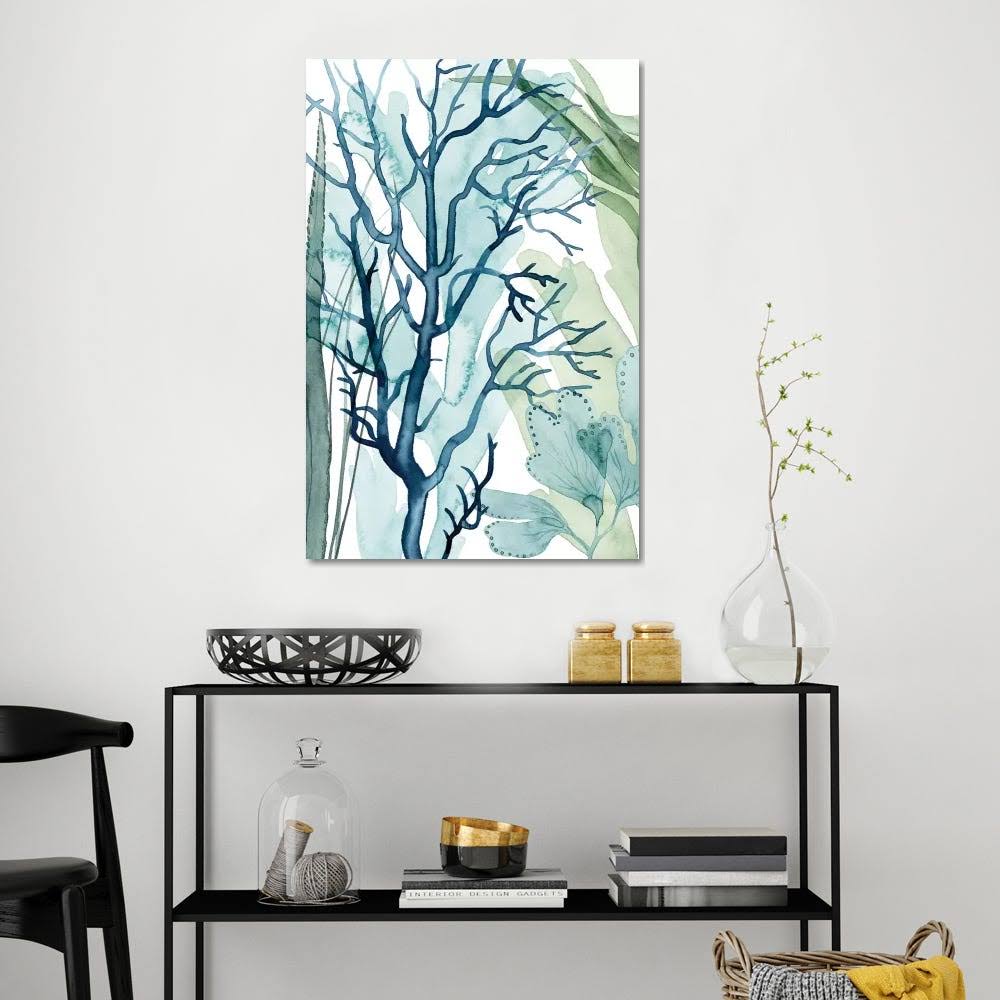 Canvas Wall Decor Prints Sea Leaves I Coral Art J175240