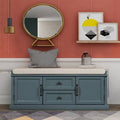 Dark Blue Storage Bench V38894