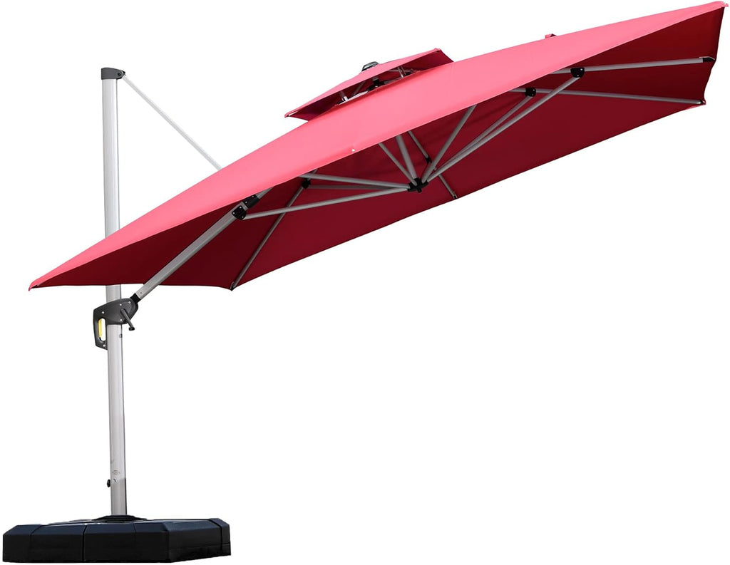 9ft Grey Cantilever Patio Umbrella D56126