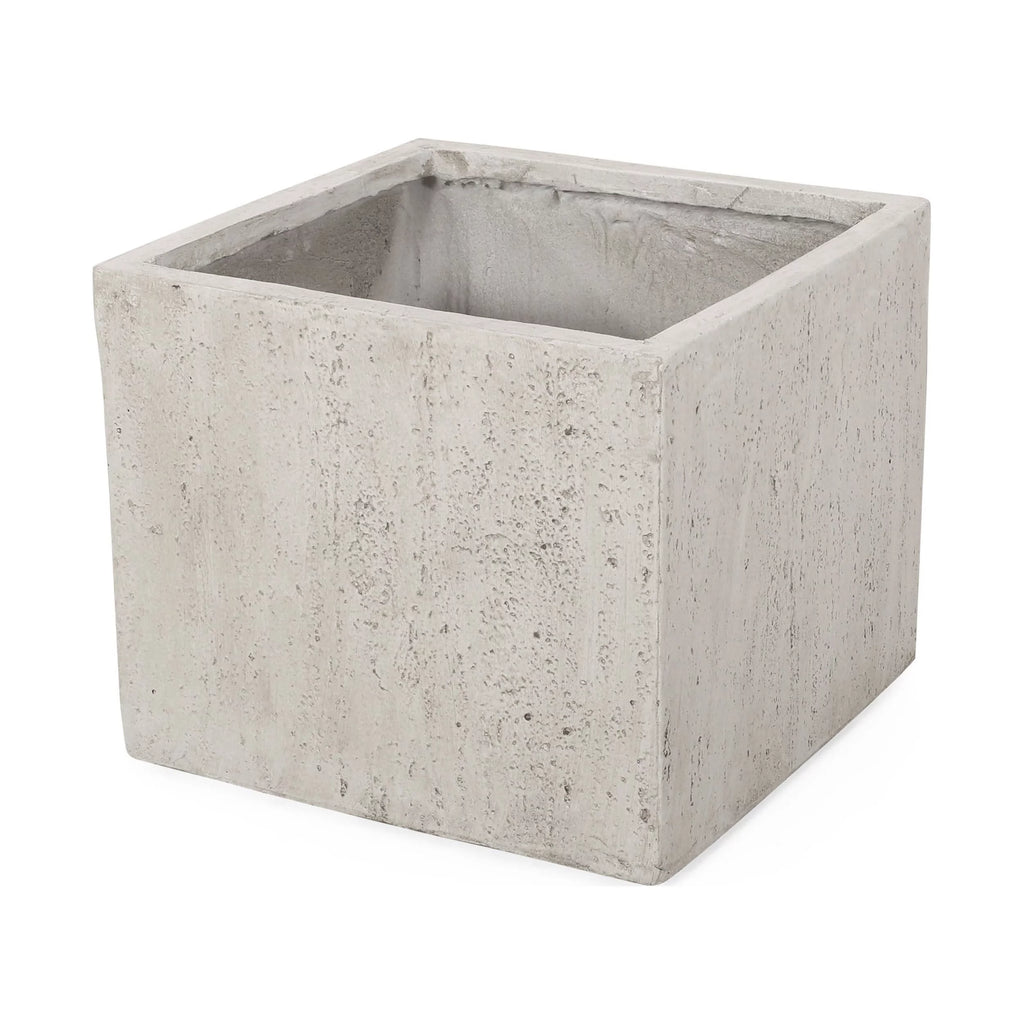 White Cast Stone Square Planter T761