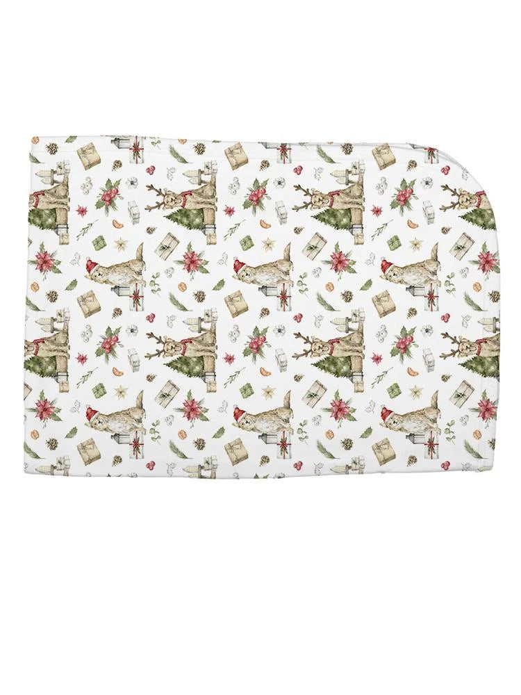 Sitting Christmas Dogs Blanket E49062