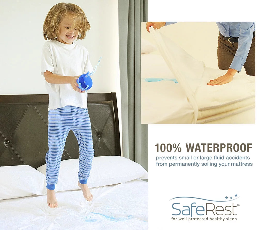 100% Waterproof Hypoallergenic Mattress Protector, California King W9946