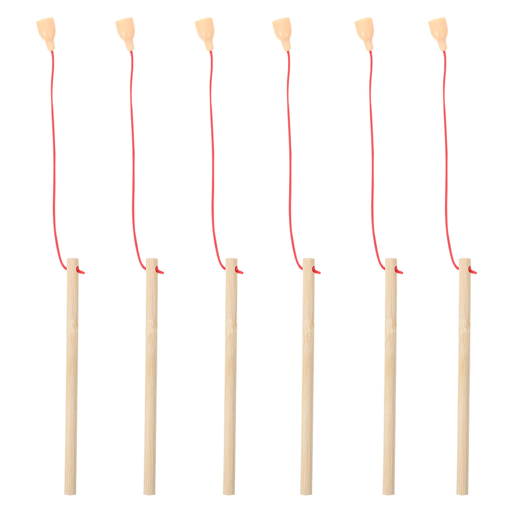 5Pcs Wooden Magnetic Fishing Poles Toys K40593