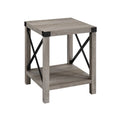 Gray Wash Metal Side Table B11978