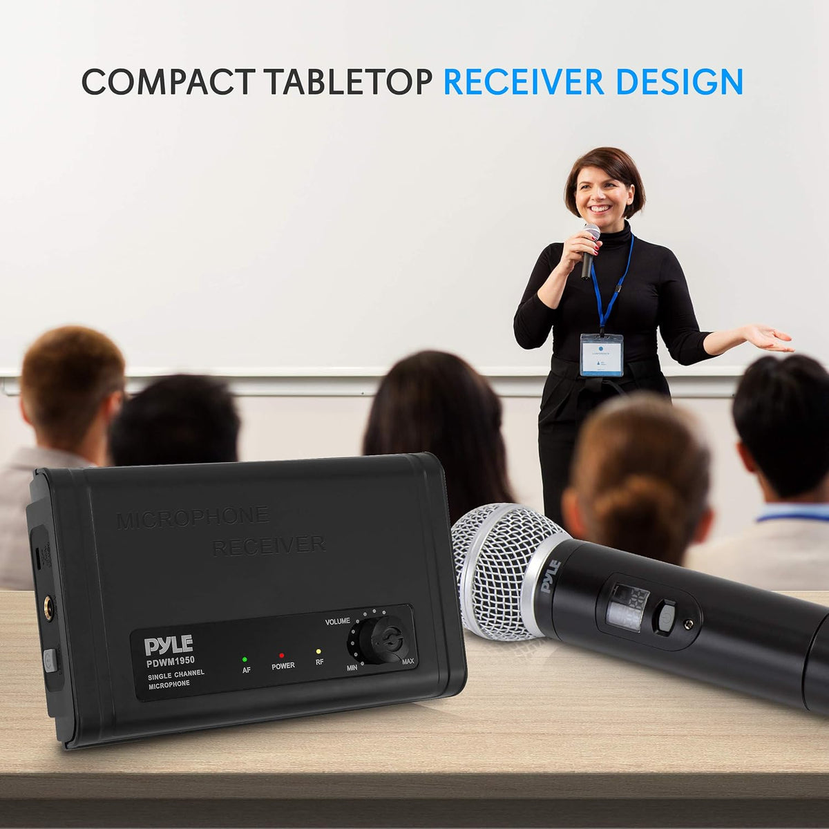 UHF Wireless Microphone System with 1 Handheld Mic S166