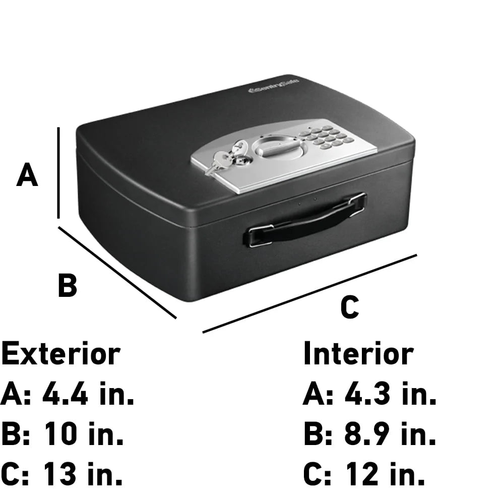 Portable Security Safe Box with Digital Keypad 0.21 Cu ft L369
