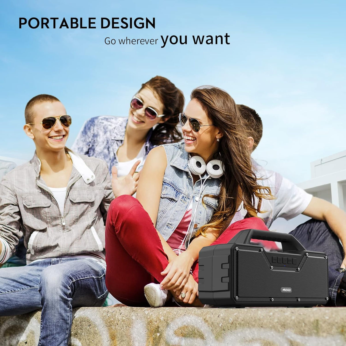 Portable Wireless Bluetooth Speaker with Subwoofer P4905