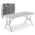 6FT Grey Portable Heavy Duty Plastic Folding Table C819