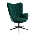 Dark Green Leisure Chair with Round Arm N96753