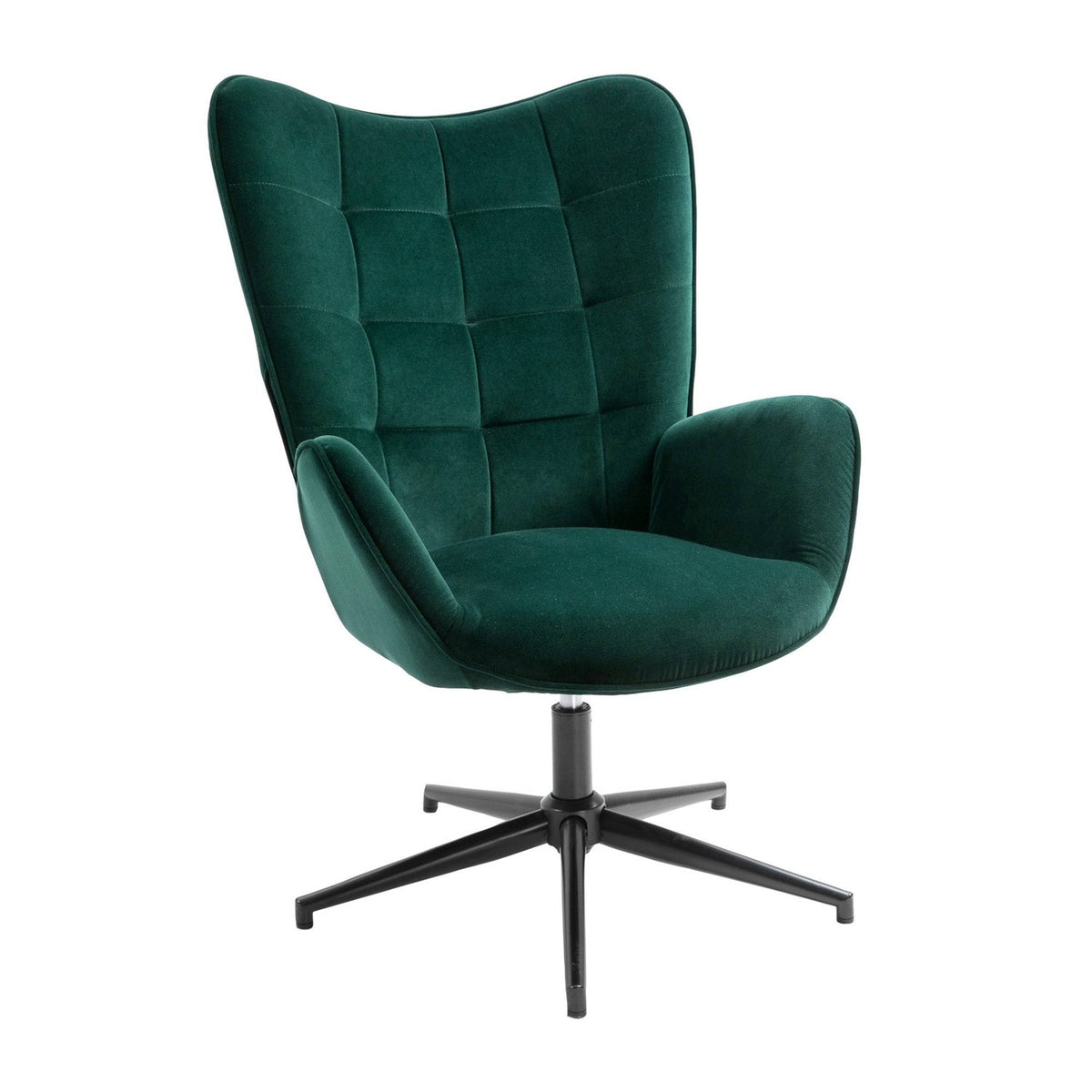Dark Green Leisure Chair with Round Arm N96753