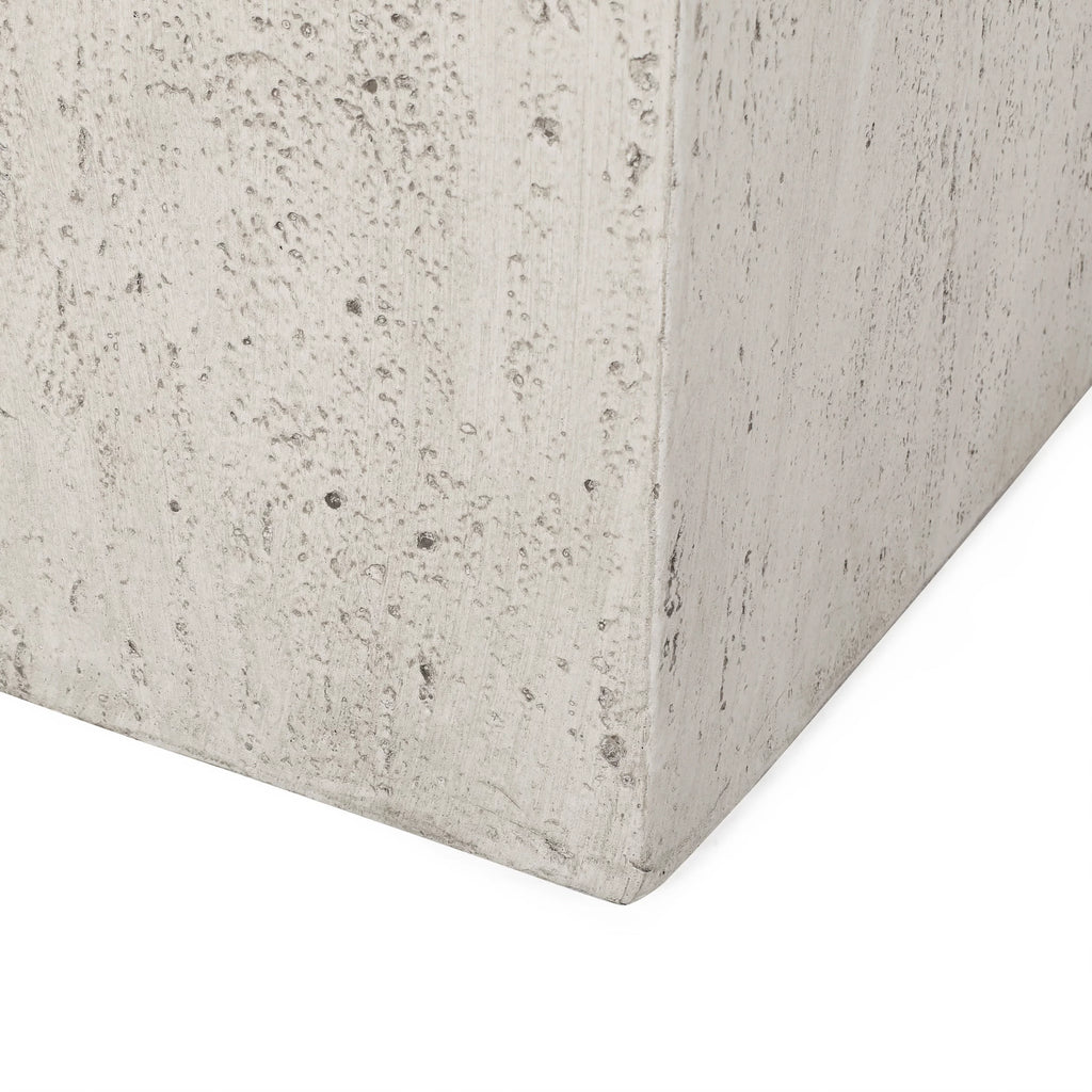 White Cast Stone Square Planter T761