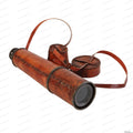 Brass Handmade Telescope with Spy Glass & Leather Case O4389