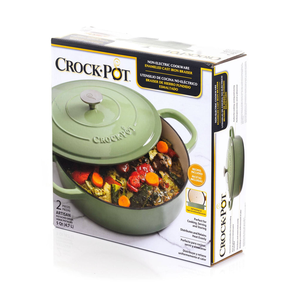 5qt Enamel Cast Iron Braiser Pan with Lid W902969