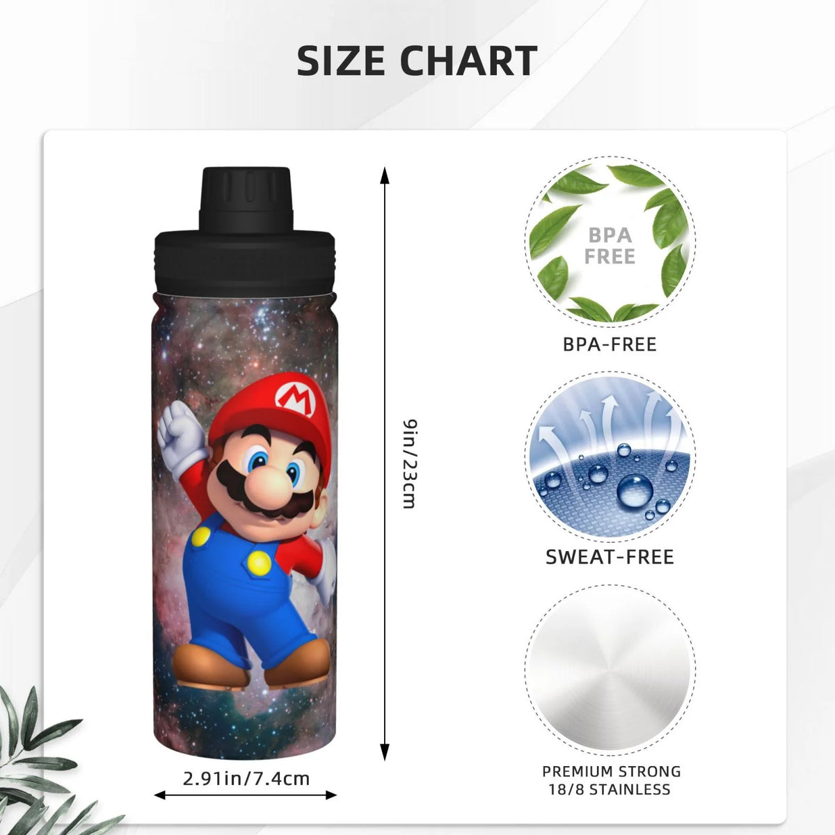 18OZ Insulated Stainless Steel Water Bottle O75108