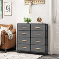 Grey 8 Drawer Vertical Dresser Storage Tower W130