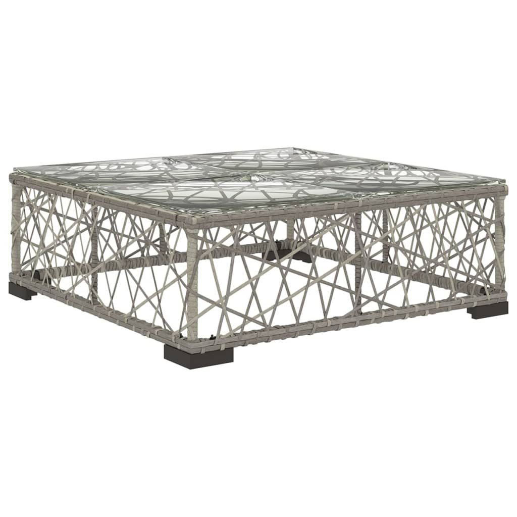 5 Piece Gray Poly Rattan Outdoor Sectional Sofa Set N3682