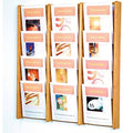 Black/Mahogany 12 Pocket Wall Display A5880