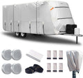 300D Windproof Anti-UV RV Cover with Jack Cover and 4 Tire Covers U684