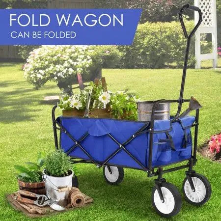 Foldable Heavy Duty Utility Wagon with Drink Holder V322