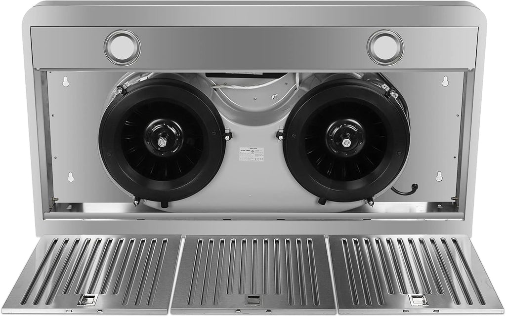 36'' Under Cabinet Range Hood, Stainless Steel, 760CFM, Dual Motors, Permanent Filters W1360