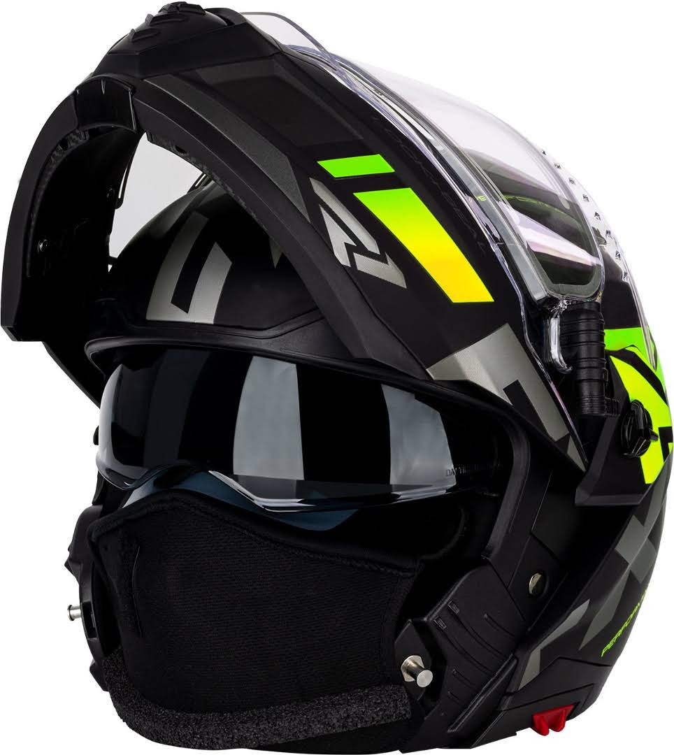 Modular Snow Helmet with Electric Shield Black/Charcoal/Hi-Vis MD G616