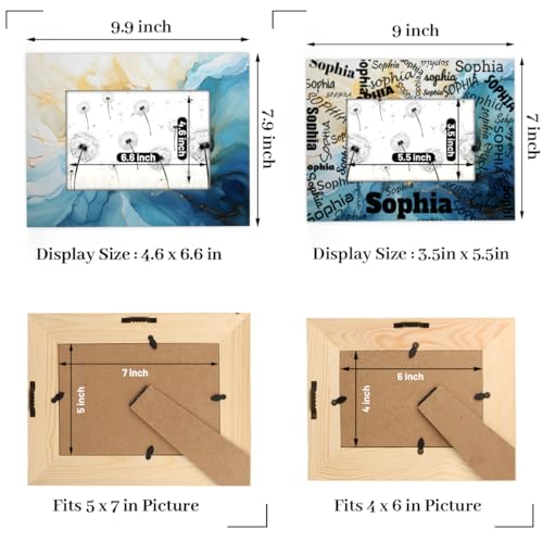 Purple Marble Stone Texture 4x6 Wood Picture Frame Q6991