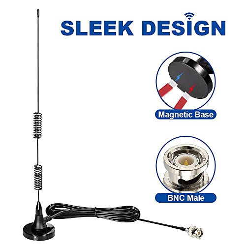 20-1300MHz Police Scanner Antenna Magnetic Base BNC Male V121
