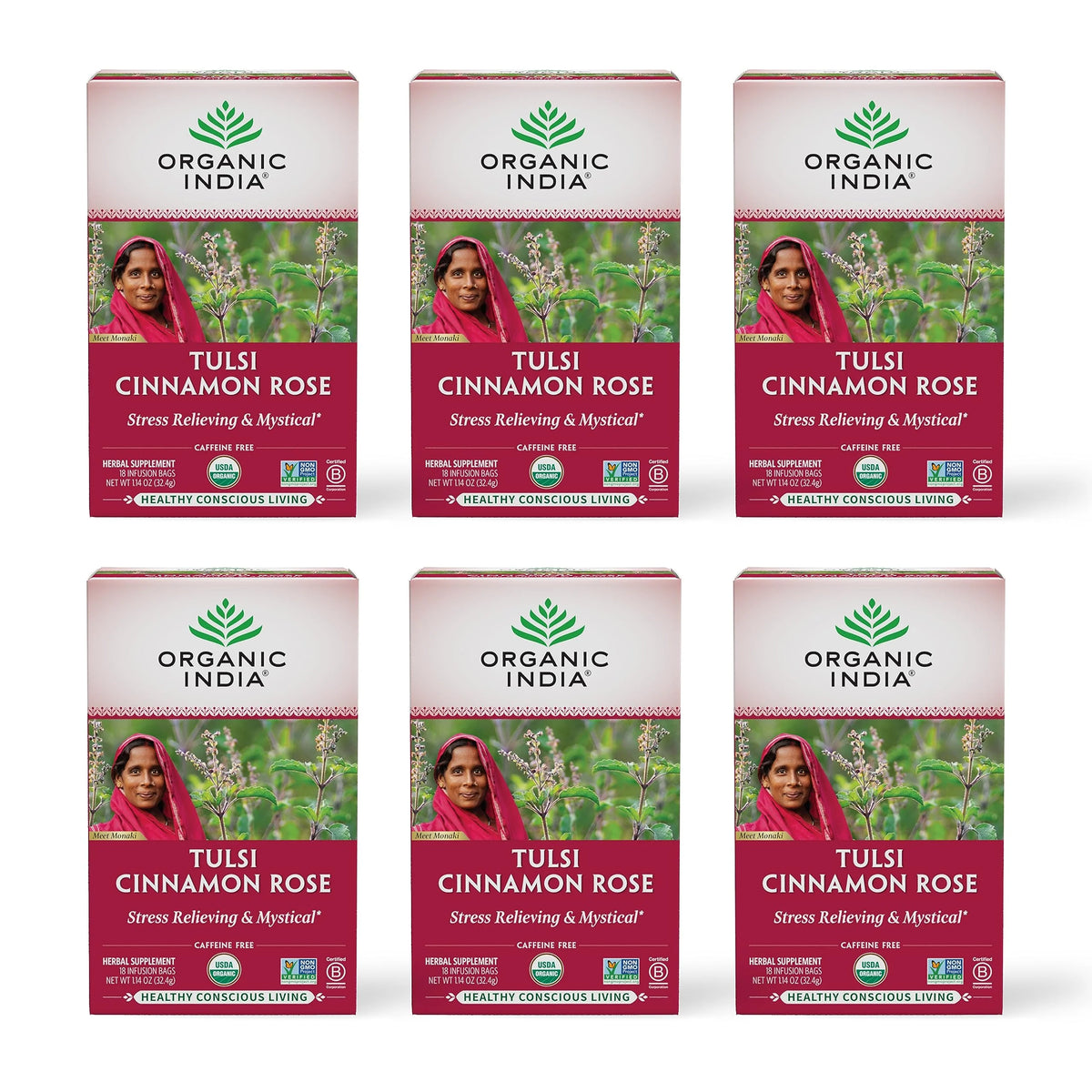 Cinnamon Rose Herbal Tea 18 Infusion Bags 6 Pack I899207