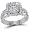 White Gold Cushion Halo Diamond Engagement Ring I169618