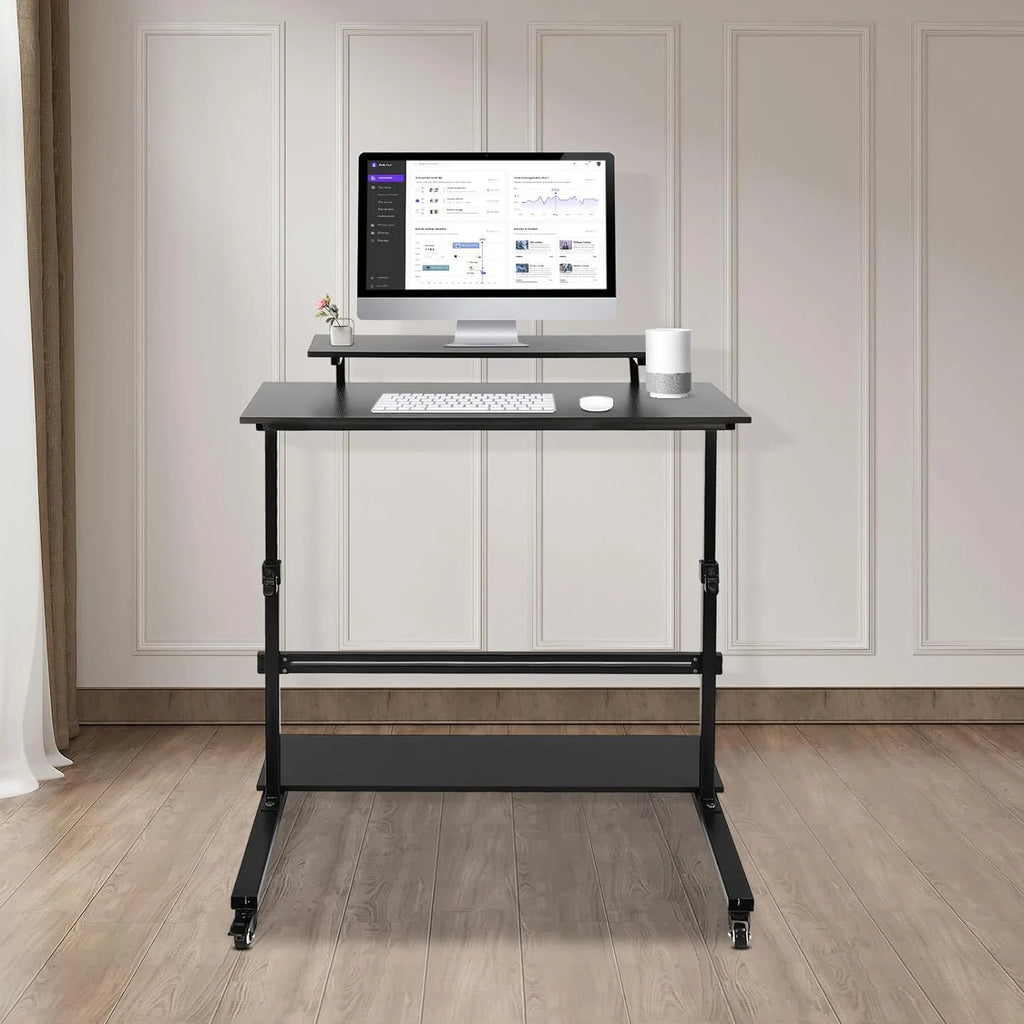 Height Adjustable Rolling Computer Desk Z4380