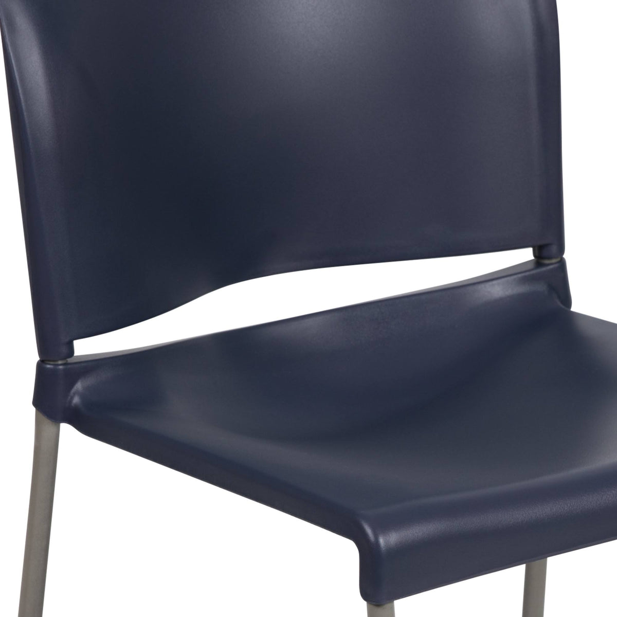 Navy Contoured Stack Chair with Sled Base Q2098