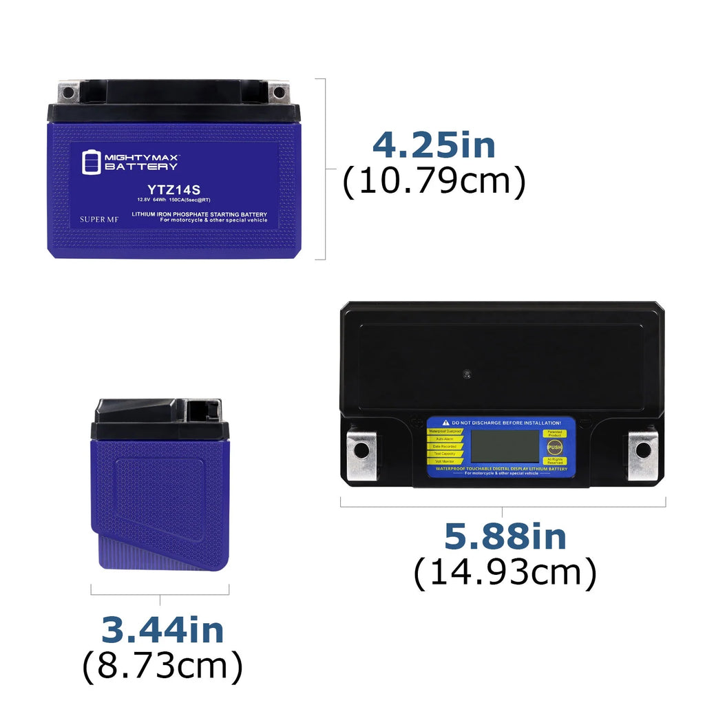 Lithium Replacement Battery compatible with Honda Shadow Spirit ACE Tourer Aero 1300 B85138