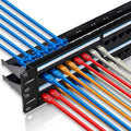 24 Port Cat6 Feed Through Network Patch Panel E800