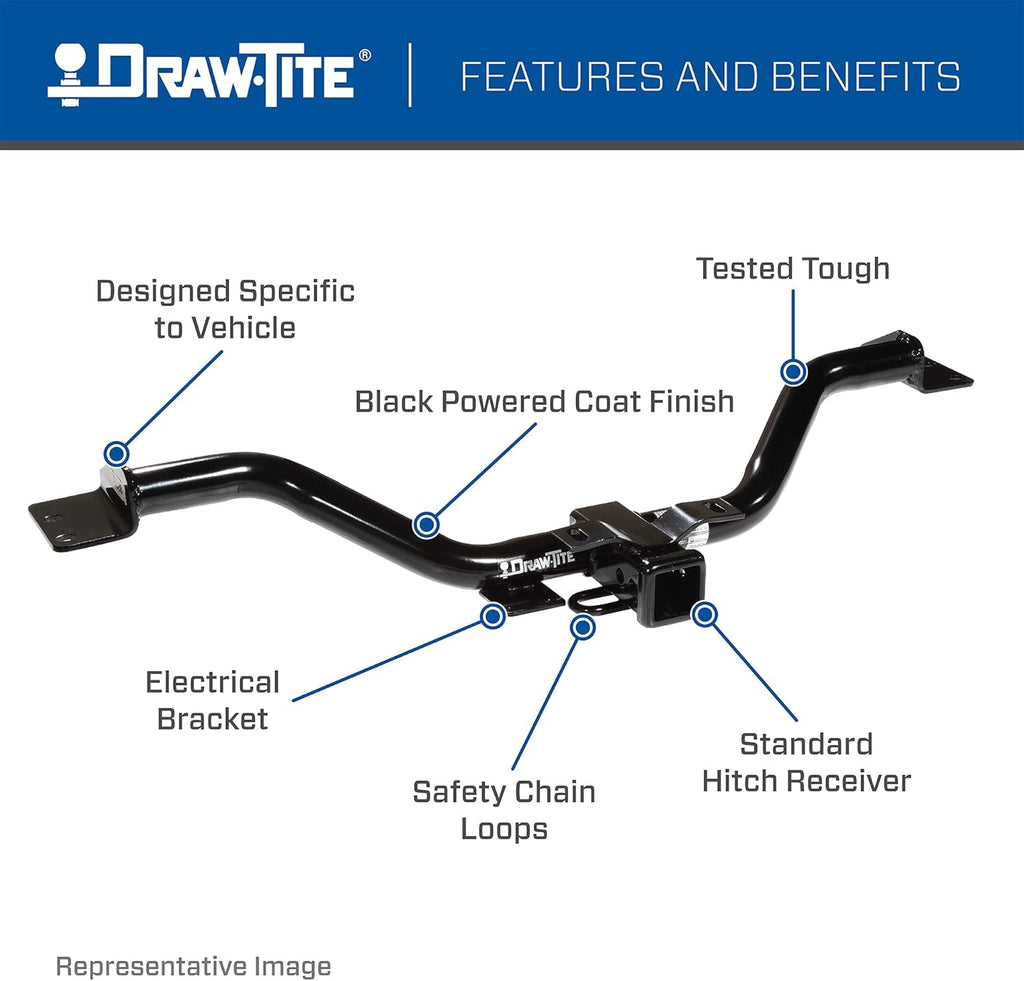Class 3 Trailer Hitch, 2 Inch Receiver, Black G412640