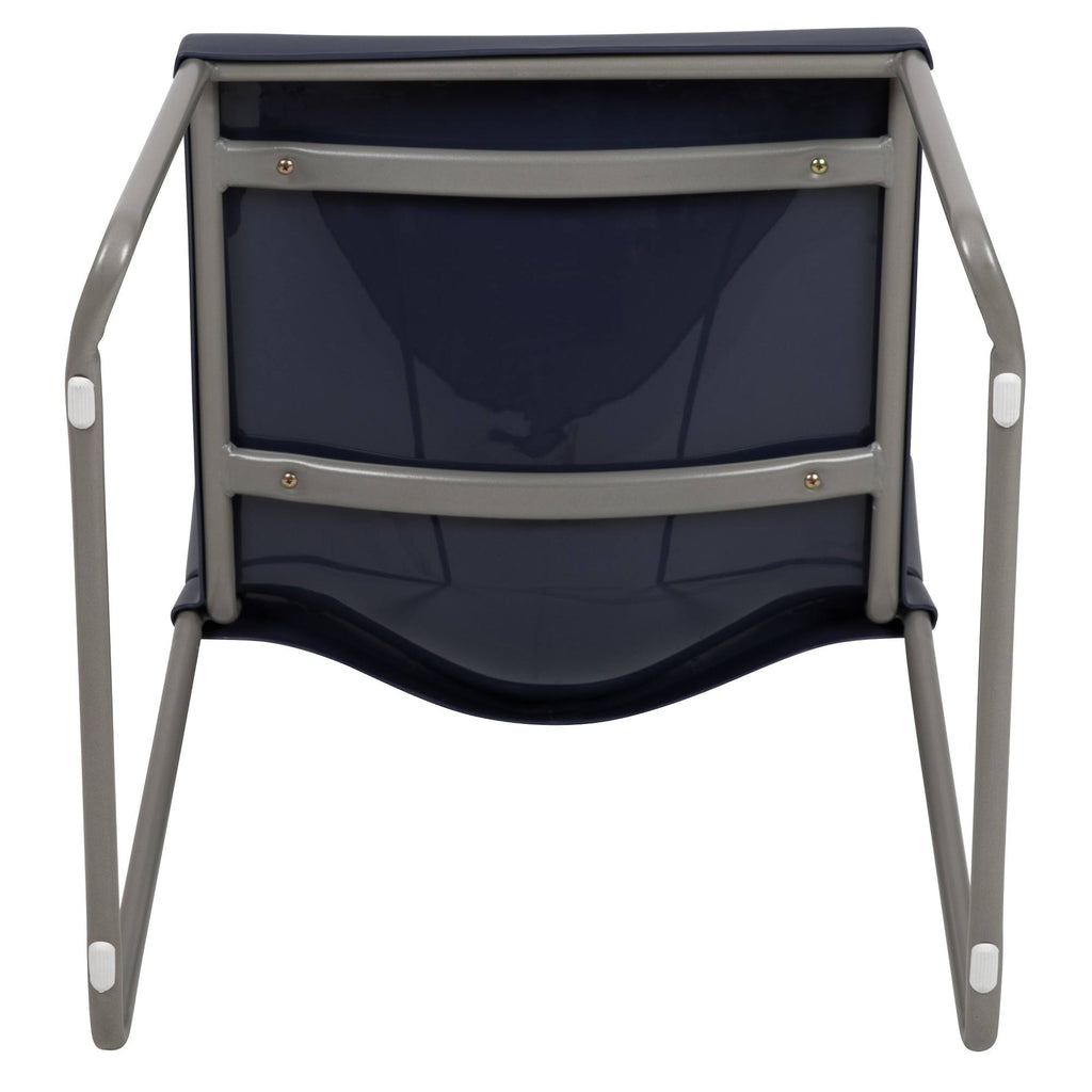 Navy Contoured Stack Chair with Sled Base Q2098