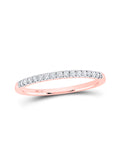 14kt Rose Gold Diamond Single Row Band Ring 1/6 Cttw H473099