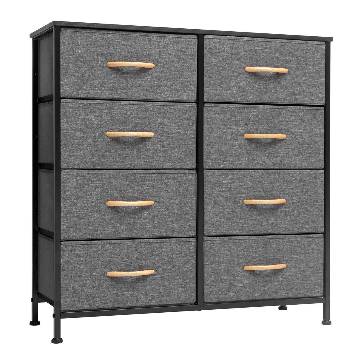 Grey 8 Drawer Vertical Dresser Storage Tower W130