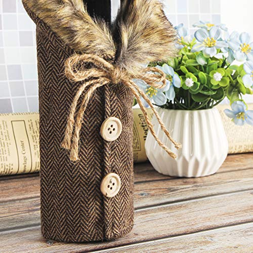 4 Pieces Christmas Sweater Wine Bottle Covers J75121
