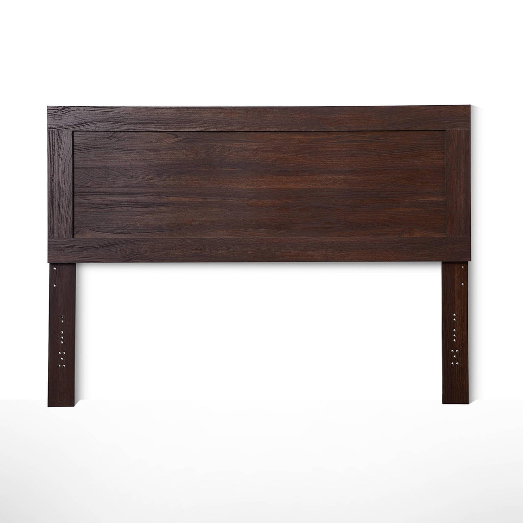Classic Wood Headboard, Queen, Rustic Mahogany N173