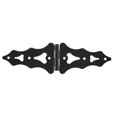 Heavy Duty Strap Hinges 8 inch Satin Black 2 Pack Z71785